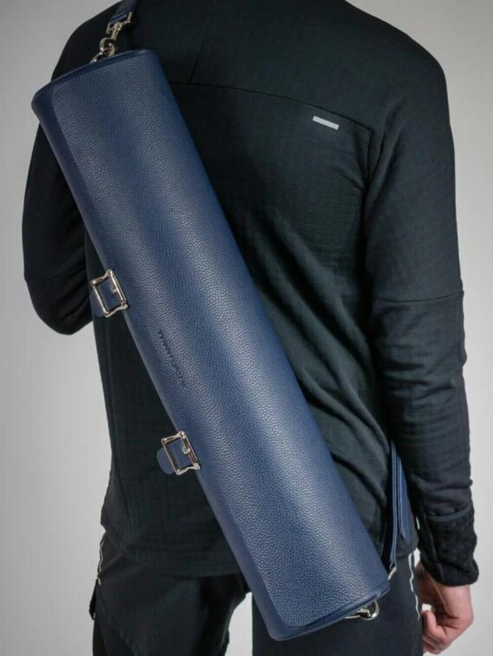 Yvann Filipczak Midnight Blue Italian Leather Le Yoga Bag / Artist Carrying Case